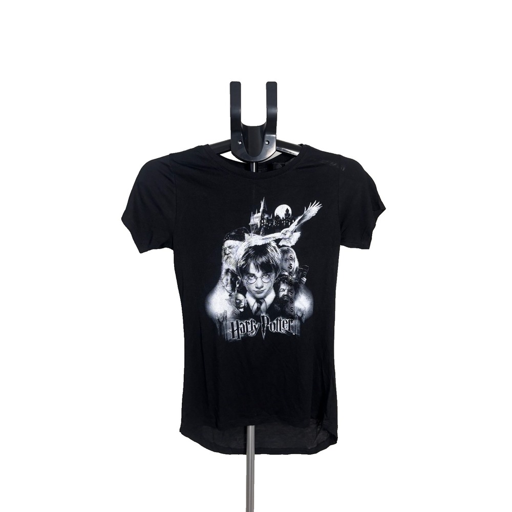 Harry Potter Black Movie Poster Graphic T-Shirt Small Wizarding World Film NWT